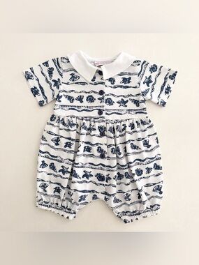 Vintage Geneviève Lapierre Sailor Bubble Romper • Size 2